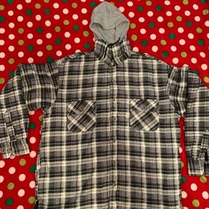 Large Button up hoodie with Fleece